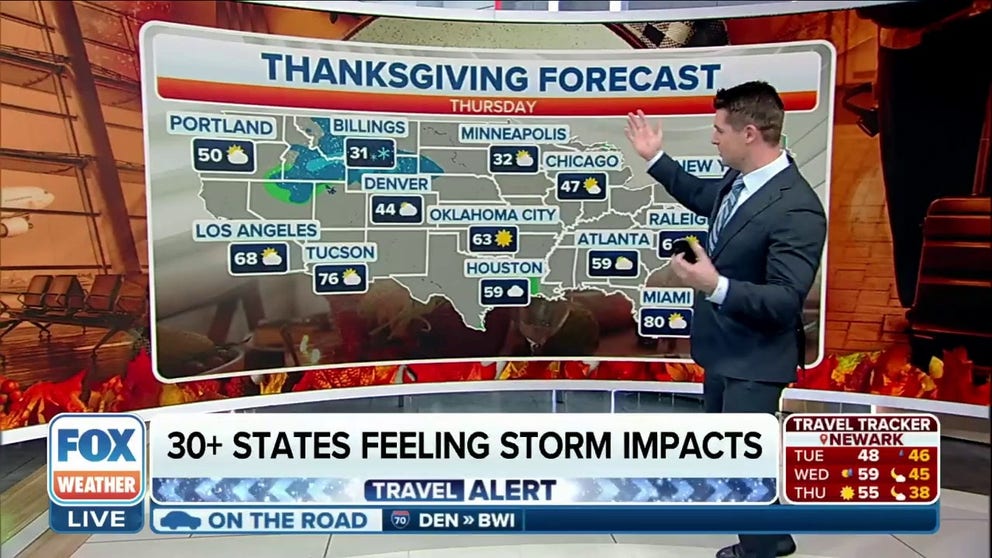 FOX Weather is tracking a storm that will slam at least 30 states leading up to Thanksgiving. Find out when the smart day to travel is.