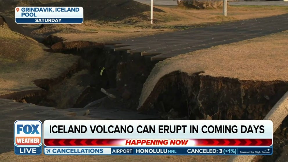 FOX News Correspondent Bryan Llenas is on volcano watch in Iceland. He tells FOX Weather the very latest from scientists who agree that the island nation would only get a 30-minute warning before an eruption.