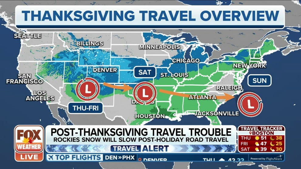 If you waited until the last minute to travel for Thanksgiving – you’re in luck. There aren’t many issues Thursday that could lead to delays on the road or in the sky. However, some storm systems could lead to issues when it comes to post-Thanksgiving travel this weekend.