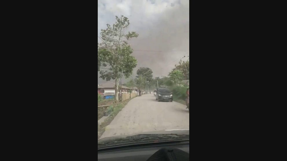 Indonesia's Marapi volcano erupted on Sunday and sent ash into surround communities.