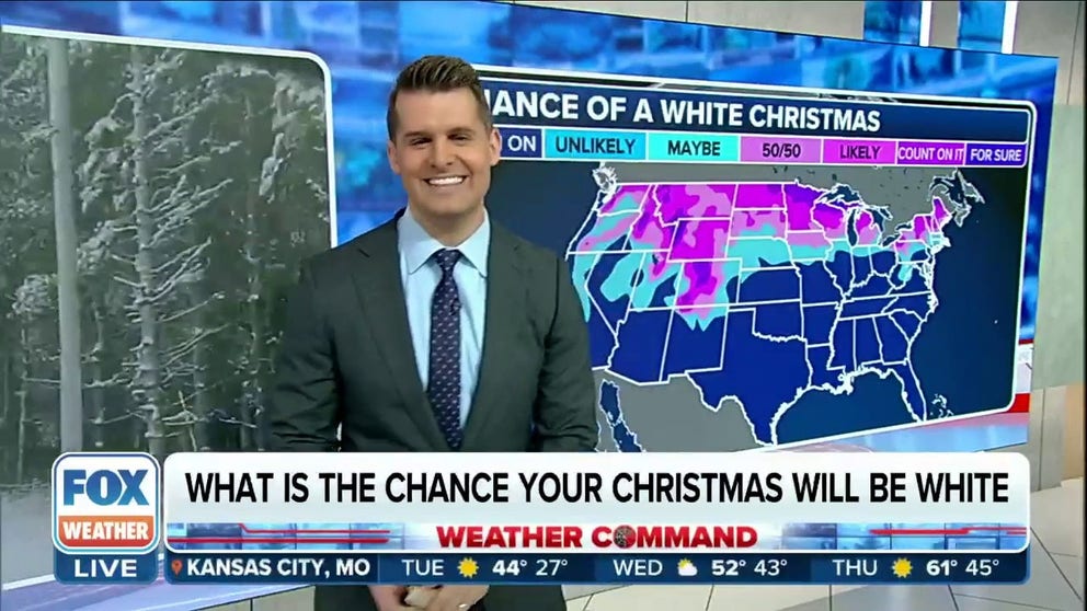 What is the chance your Christmas will be filled with snow? FOX Weather Meteorologist Stephen Morgan breaks down the odds across the U.S.