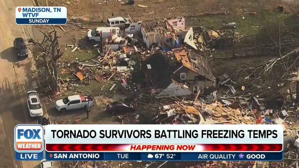 FOX Weather Correspondent Robert Ray is in Madison, Tennessee, where recovery operations continue in the aftermath of a deadly EF-3 tornado that tore through the community over the weekend.