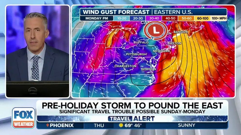 Powerful pre-holiday storm to pound the East with rain, wind, snow | Latest Weather Clips | FOX Weather