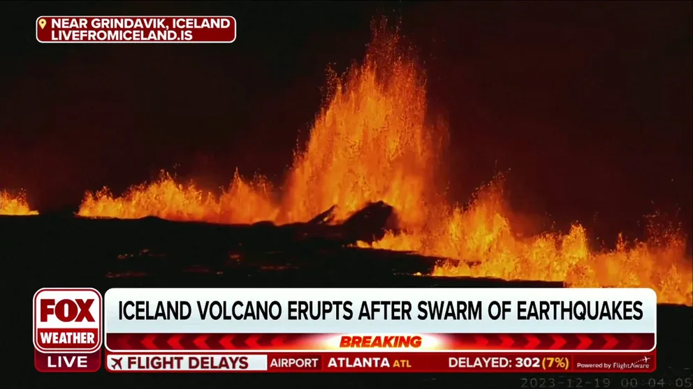 The President of Iceland says that the eruption began near the evacuated town of Grindavik. FOX Weather's Steve Bender has the latest. 