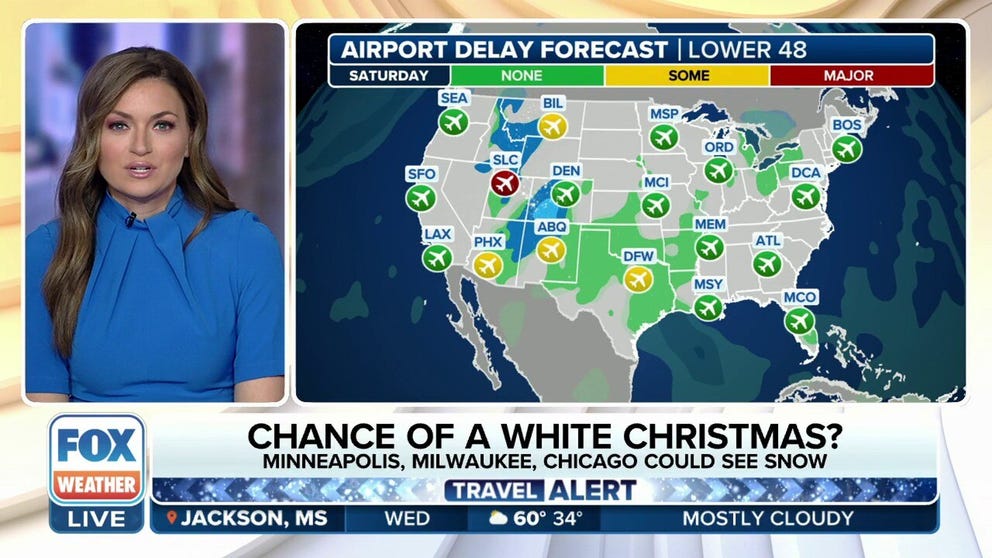 Where weather could cause problems for flights leading up to the ...