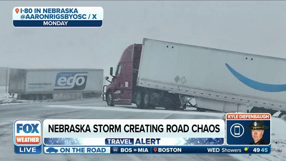 Blizzard closes I-80 in Nebraska | Latest Weather Clips | FOX Weather
