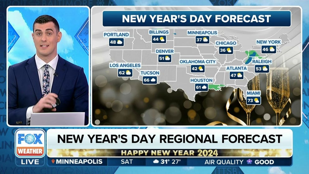 Coast-to-coast New Year's Day forecast | Latest Weather Clips | FOX Weather