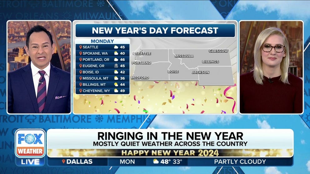 Coast-to-coast weather forecast for New Year's Day | Latest Weather ...