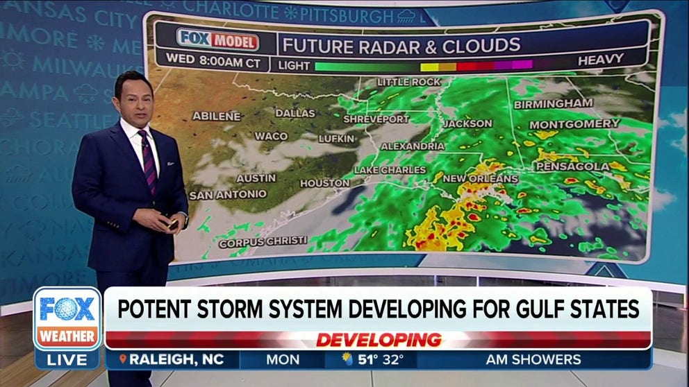 Potent storm system developing for Gulf states | Latest Weather Clips ...