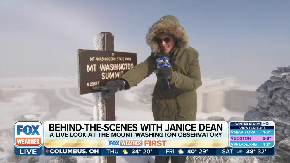 FOX News Senior Meteorologist Janice Dean got a behind-the-scenes look at the Mount Washington Observatory in New Hampshire.