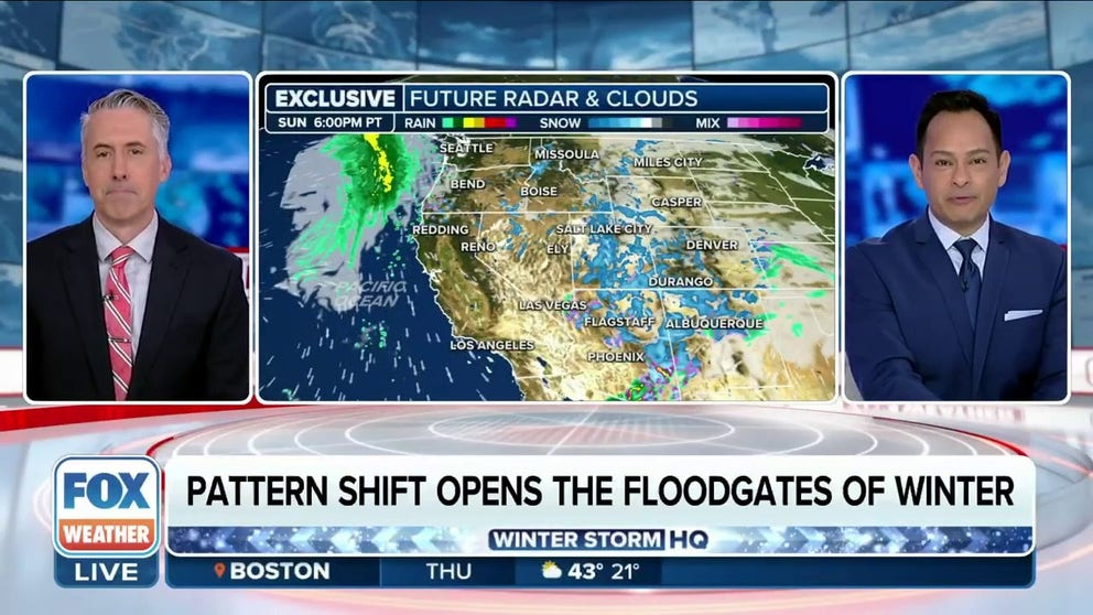 The current atmospheric pattern  is placing the West Coast on a winter storm superhighway. Washington to California have already seen rounds of storm. A more potent storm is gearing up for the weekend. Find out how much rain and snow that could mean.