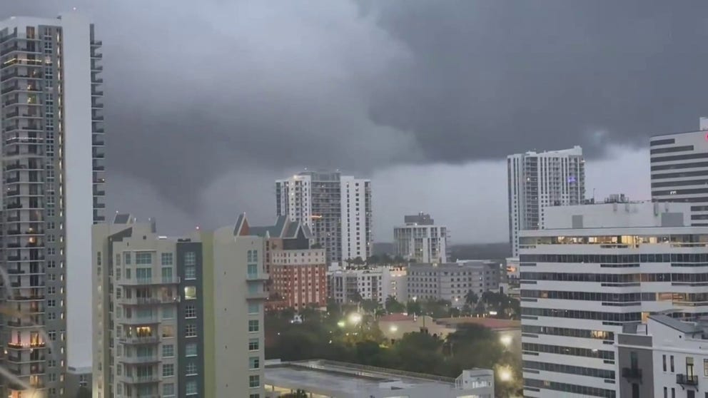A tornado touched down in Fort Lauderdale, Florida, on Saturday afternoon. Several witnesses caught the sight on video, and there were no reported injuries.