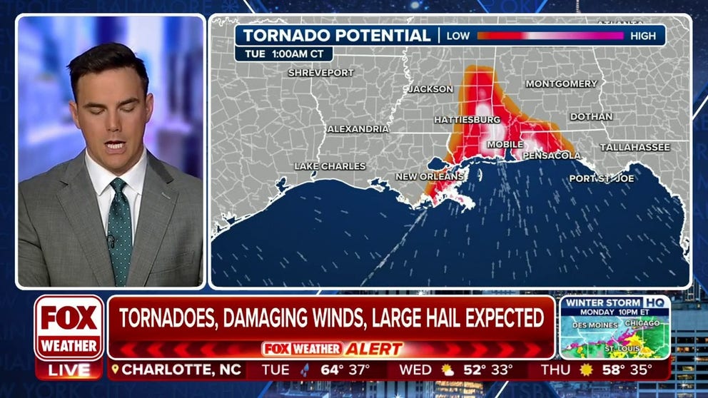Tornadoes possible overnight for Gulf Coast states | Latest Weather ...