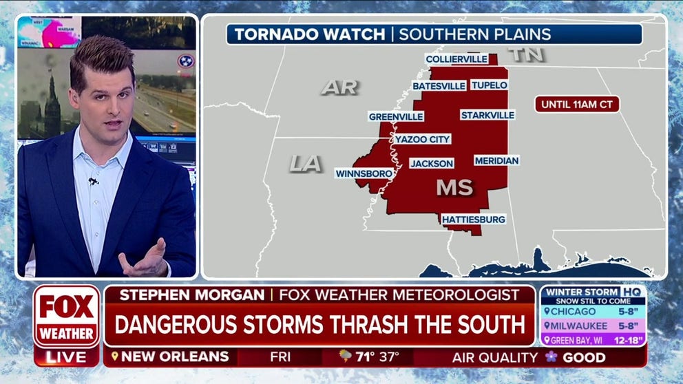 Dangerous storms thrash the South on Friday | Latest Weather Clips ...