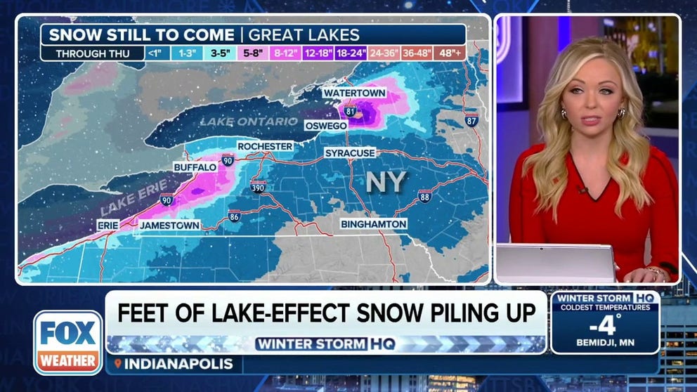 Western New York measuring lake-effect snow in feet | Latest Weather ...