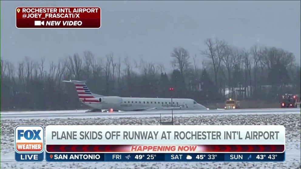 None of the 53 souls on a regional jet at the Rochester International Airport when it slid off the taxiway on Thursday afternoon