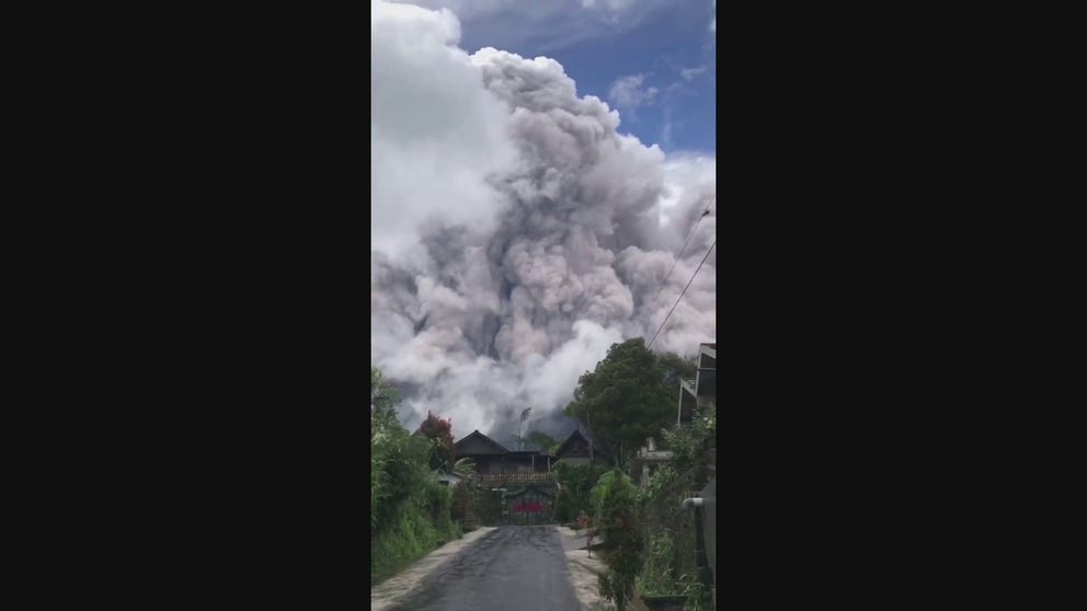 West Sumatra, Indonesia's Mount Merapi erupts again just a month after the last eruption that killed 11 climbers.