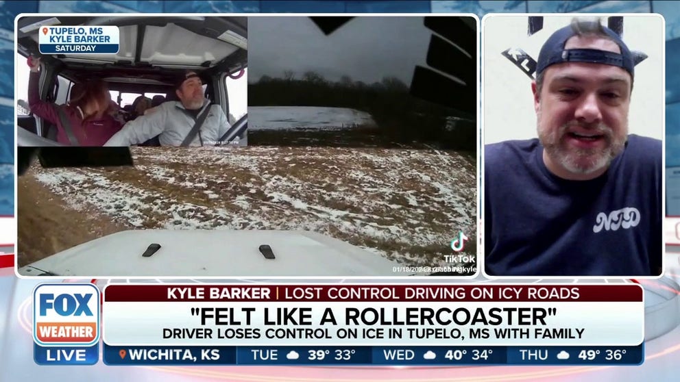 Driver who lost control on ice in Mississippi reflects on scary moment ...