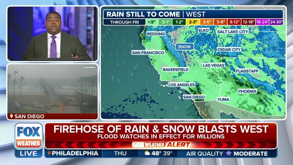 Flood Watches in effect for millions as firehose of rain, snow blasts ...