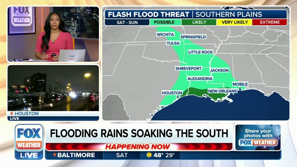 Flooding rains soaking South on Saturday morning | Latest Weather Clips ...