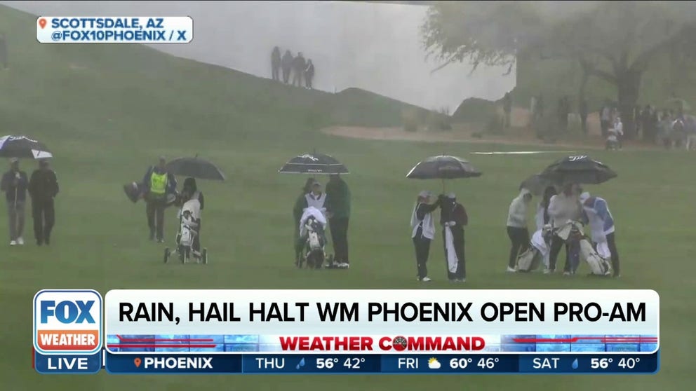 The Waste Management Phoenix Open had to cancel its Pro-Am due to rain Wednesday in Scottsdale, which comes on the heels of problems at the Pebble Beach tournament last weekend.