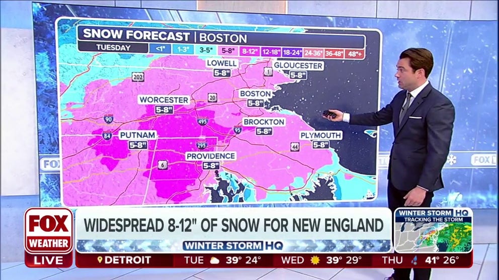 Boston bracing for up to 8 inches of snow | Latest Weather Clips | FOX Weather