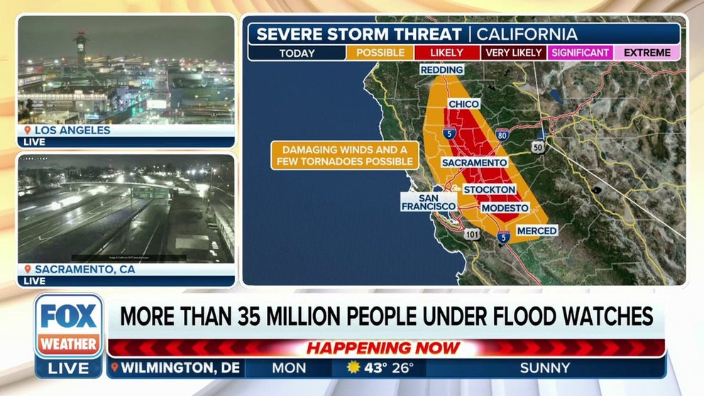 California faces rare tornado threat as multiday atmospheric river ...