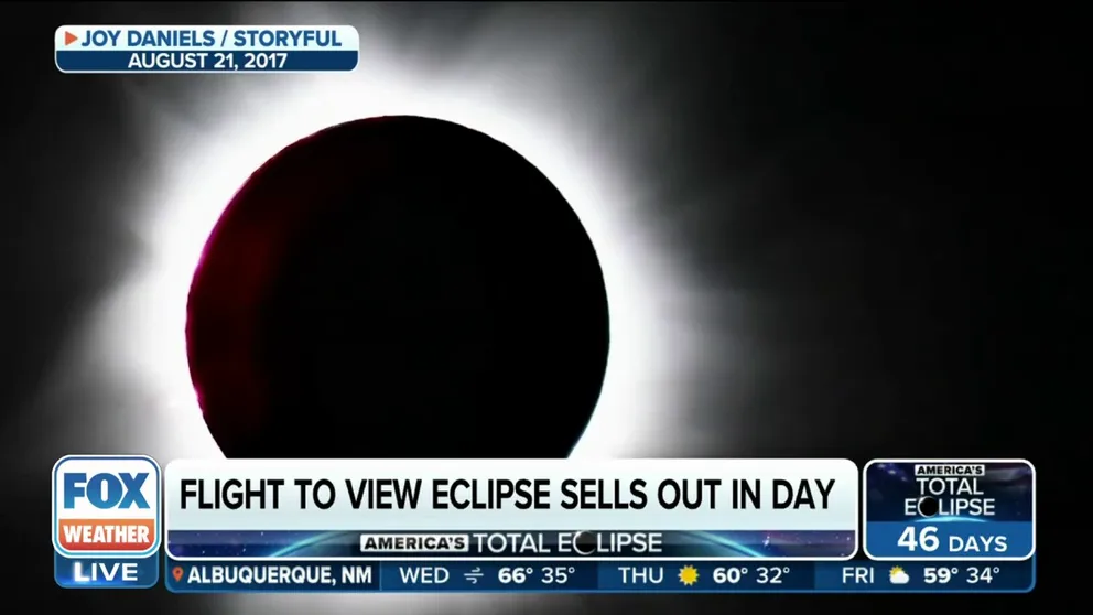 Shadow lovers passionate about solar eclipses have sold out a special Delta Air Lines flight departing on April 8 from Austin to Detroit, allowing passengers to experience the path of totality for as long as possible, a spokesman for Delta confirmed to FOX Weather.