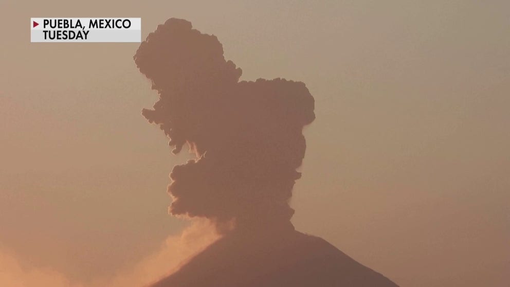 Mexico’s National Disaster Prevention Center has issued a yellow alert and warned residents not to approach the Volcano's crater.
