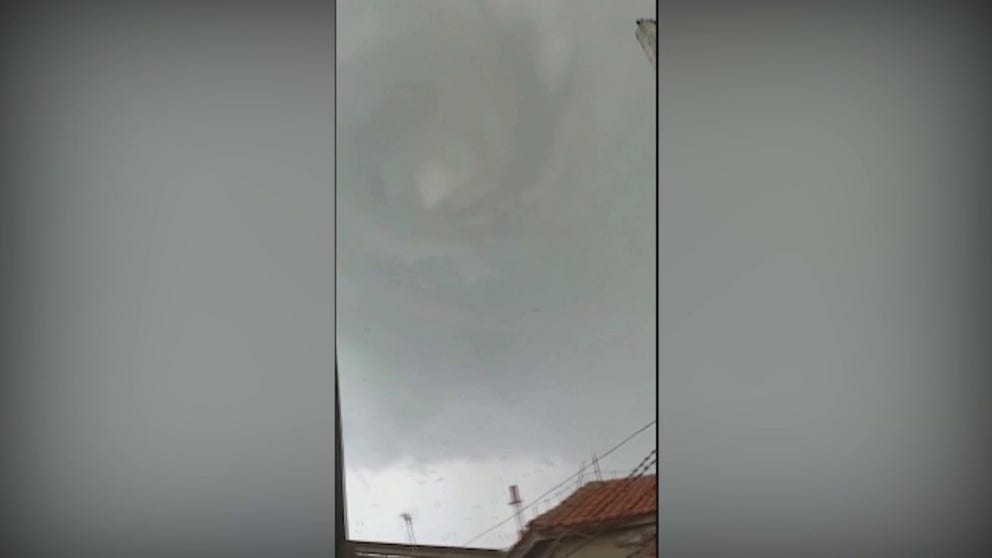 Video shot on Wednesday, Feb. 21, in the town of Sumedang shows a tornado throwing debris up into the air. (Courtesy: Kay Tiara)
