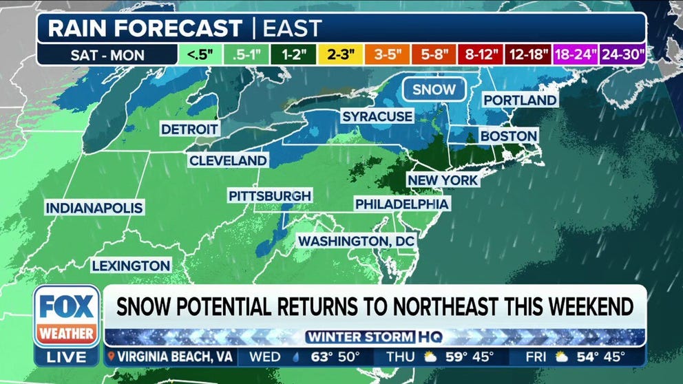 Third storm of the week to bring snow chances to Northeast this weekend ...
