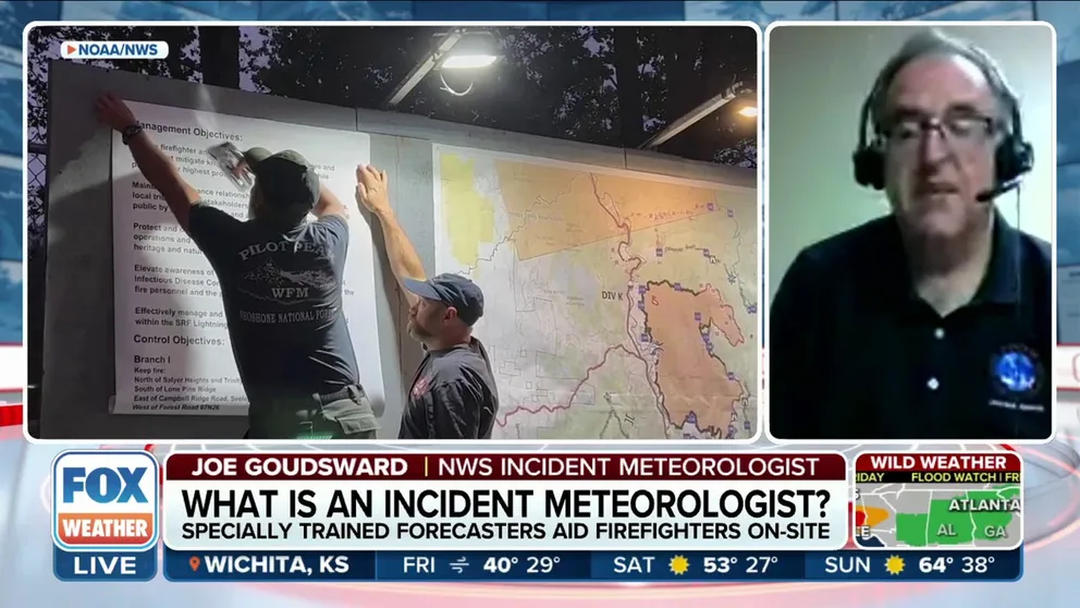 Joe Goudsward, an NWS Incident Meteorologist in Little Rock, Arkansas joins FOX Weather to talk about the important role meteorologists fill during wildfires and other large weather-dependent disaster responses.
