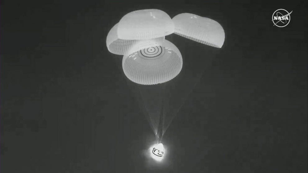 Crew-7 astronauts return to Earth as SpaceX Dragon splashes down