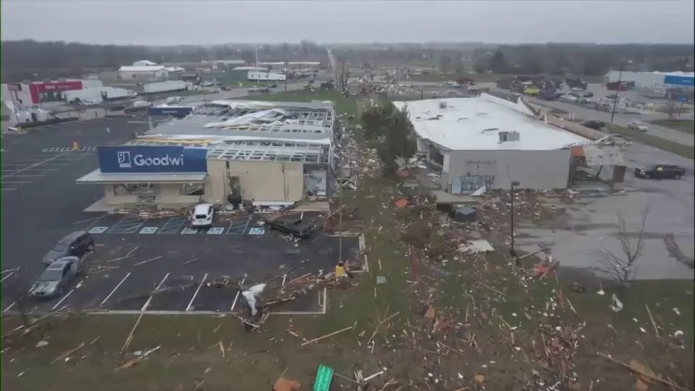 National Weather Service meteorologists believe an EF-3 tornado tore through communities in eastern Indiana on March 14. 