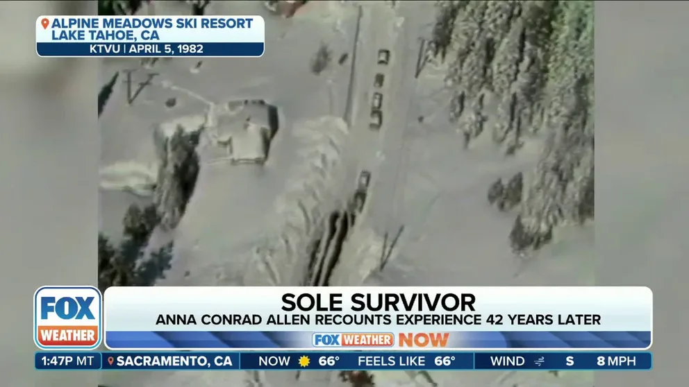 Anna Conrad Allen survived five days stuck under an avalanche in the Lake Tahoe region in 1982. Seven people were killed, but Allen was able to survive.