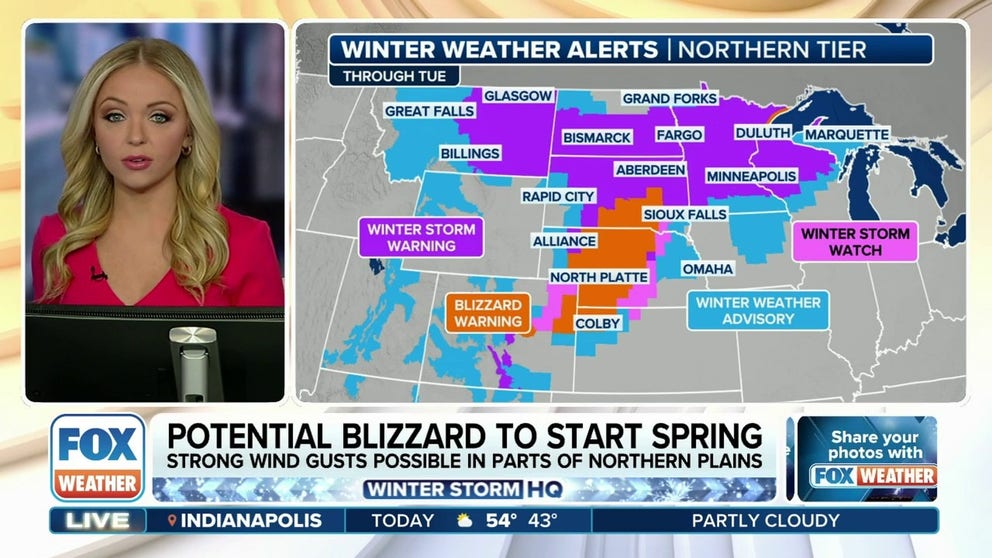 Blizzard Warnings issued as powerful spring winter storm blasts Plains ...