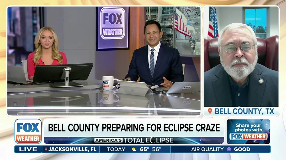 Bell County Judge David Blackburn joined FOX Weather on Sunday to explain how the Texas county is preparing for a surge of visitors ahead of America’s total solar eclipse in April and why officials decided to declare a state of emergency ahead of the event.