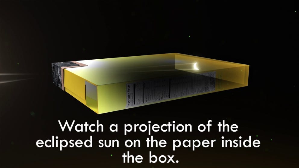 NASA's step-by-step guide to creating a pinhole projector using a cereal box to watch the total solar eclipse. 