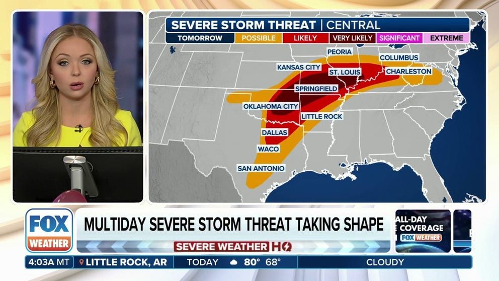 Widespread multiday severe weather threat kicks off April in central ...