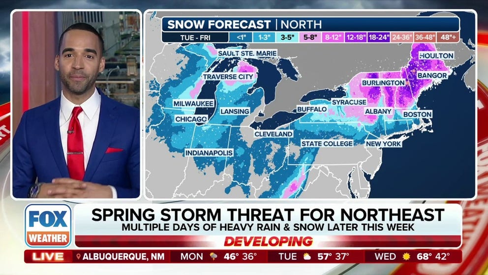 Significant late-season winter storm to blast millions from Great Lakes to Northeast with heavy snow | Latest Weather Clips | FOX Weather