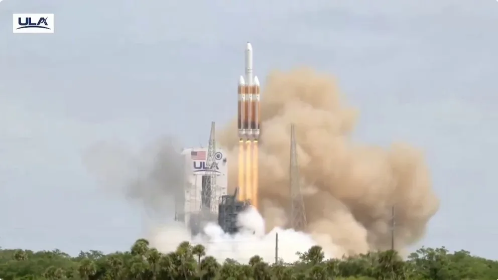 A United Launch Alliance Delta IV Heavy rocket launches the NROL-70 mission for the National Reconnaissance Office from Launch Complex 37 in Cape Canaveral, Florida. The launch marks the final mission for the Delta rocket family after a 60-year history. 