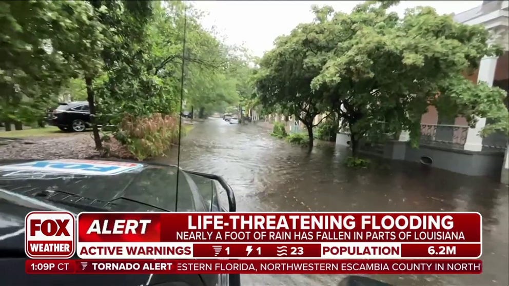 The National Weather Service has extended a rare Flash Flood Emergency for New Orleans through Wednesday afternoon. FOX Weather Correspondent Robert Ray is reporting from New Orleans after more than 7 inches of rain fell since this morning. 