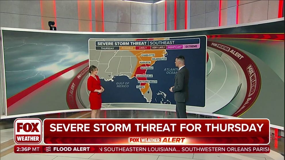 Severe storm threat targets Ohio Valley, Florida Peninsula on Thursday ...