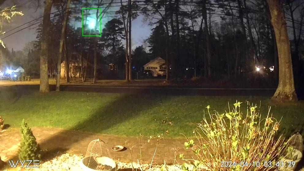 An early morning fireball was seen in the sky over Wall Township, New Jersey, on Wednesday, April 10, 2024. 