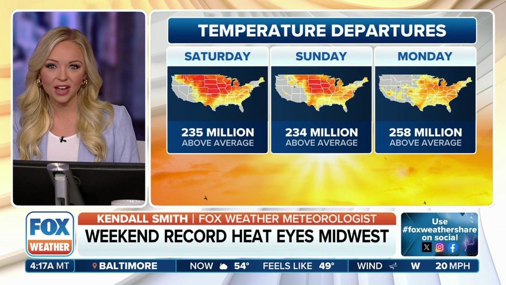Weekend record heat eyes Midwest | Latest Weather Clips | FOX Weather