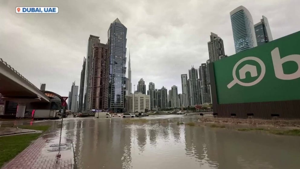 Dubai, a desert city, has been inundated by a strong Persian Gulf storm which crippled the city. So far they have seen 6.26 inches of rain on Tuesday while the yearly average is only 3.14 inches.
