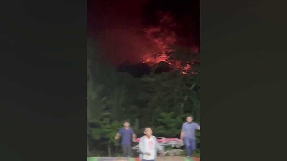 Indonesia's North Sulawesi province's volcanology agency reports Wednesday that the Ruang volcano has erupted multiple times, causing the evacuation of at least 800 people due to spewing lava and ash clouds into the sky.