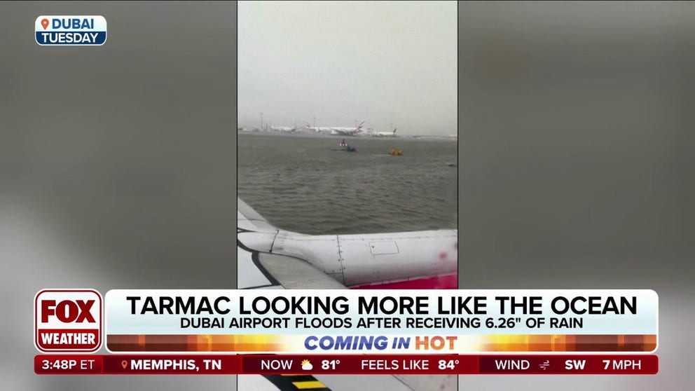 Unreal video is coming out of the Persian Gulf where historic rains dropped 2 entire years of rain in just a day. The video starts with a cat rescue, then goes to the Dubai Airport where planes looked like they were flying over the ocean when they were actually taxiing on a runway.