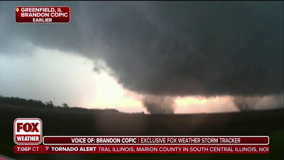 A round of thunderstorms turned severe on Thursday with several tornadoes reported in southern Illinois.