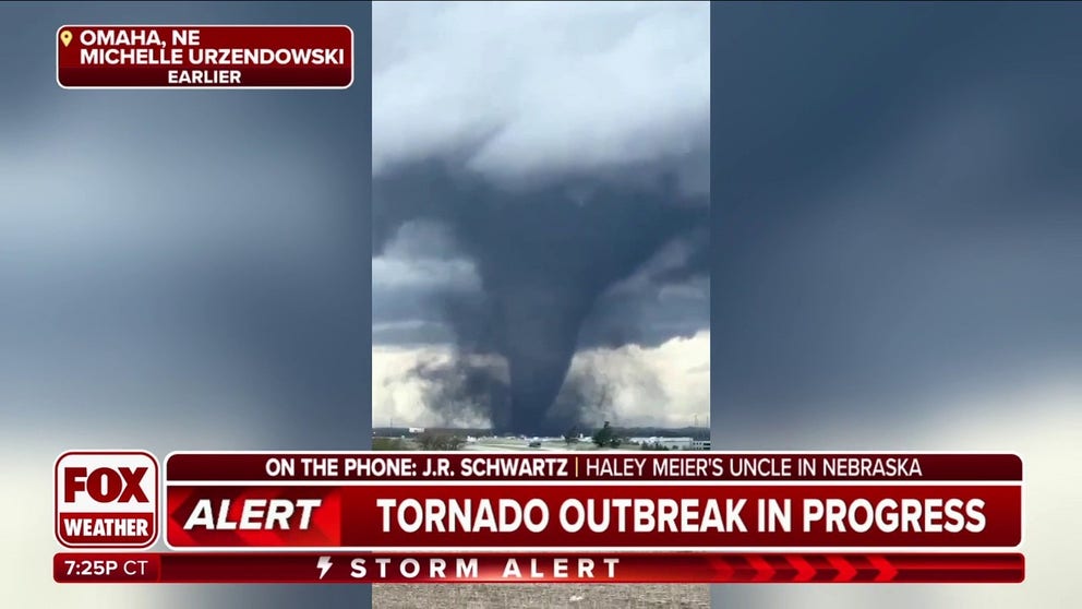 Catastrophic damage has been reported outside of Omaha, Nebraska after a significant tornado was observed.